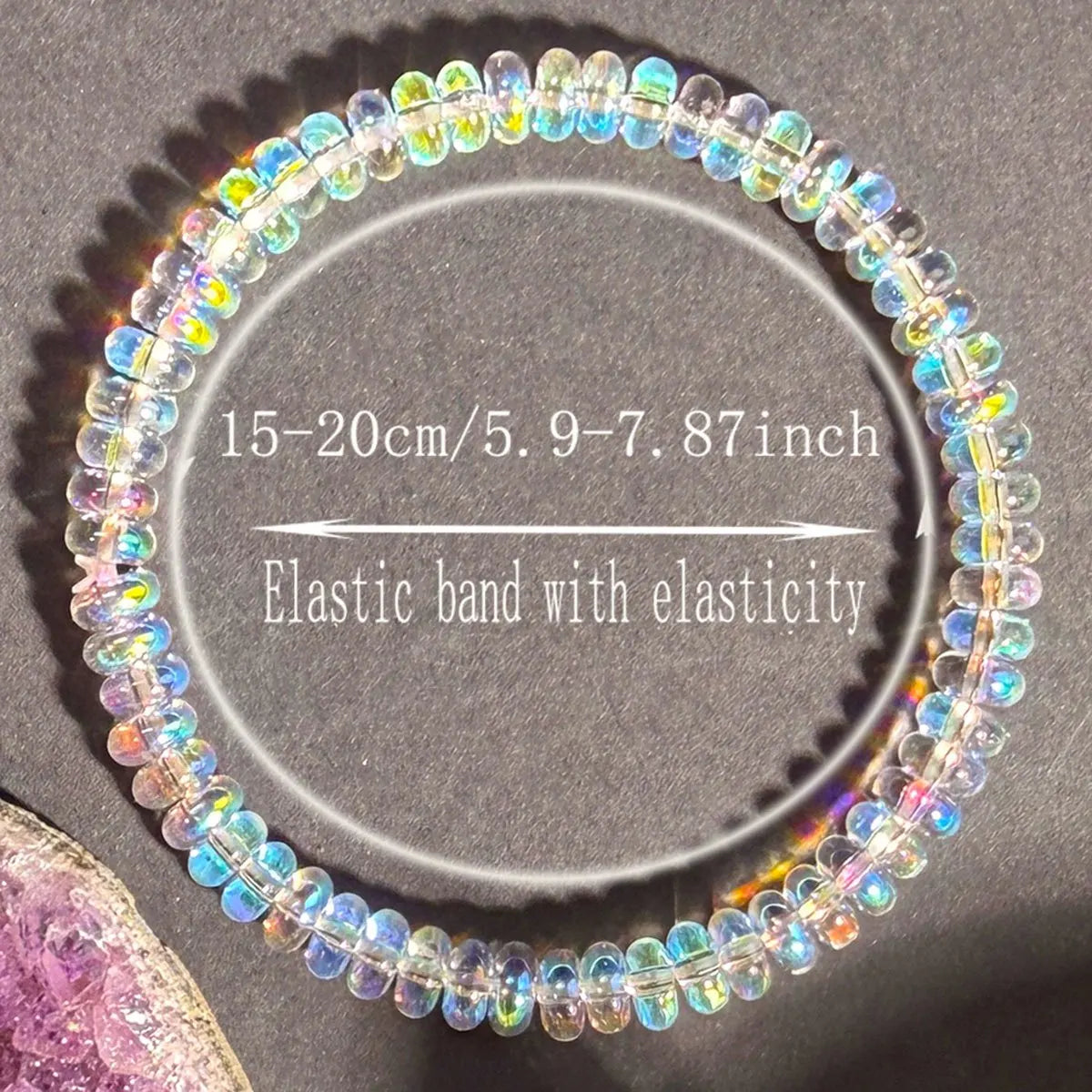 Menopause Natural Ethiopian Opal Bracelet, Stretchable Elastic Cord Jewelry, Helps Maintain Emotional Balance