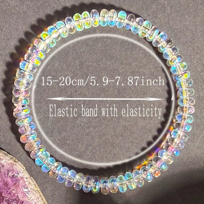 Menopause Natural Ethiopian Opal Bracelet, Stretchable Elastic Cord Jewelry, Helps Maintain Emotional Balance