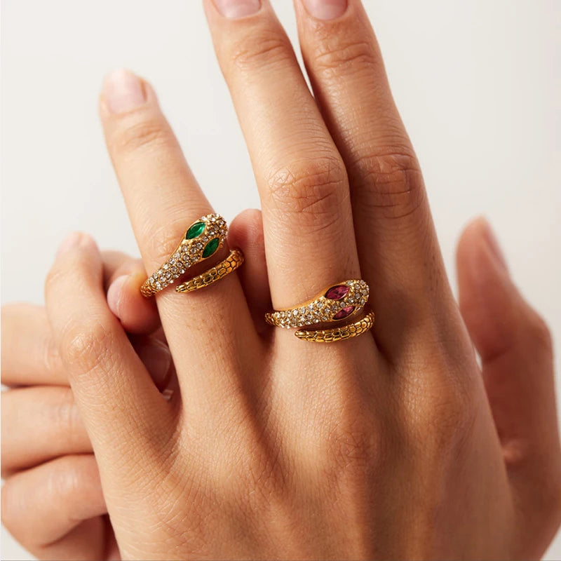 2026 Simple Stainless Steel Rings For Women Gold Color Smooth Geometric Open Rings Arc Rings Diamonds Jewellery Ring Gift