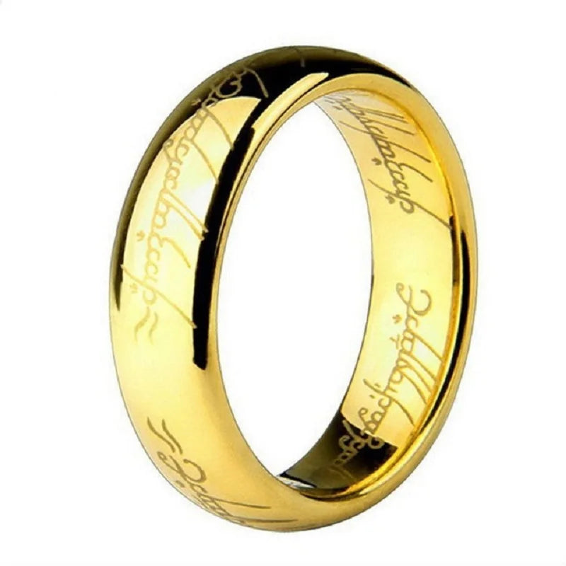 6MM Stainless Steel Laser Engraving Exquisite Couples Wedding Rings, Men And Women Fashion Movie Jewelry Gifts Wholesale