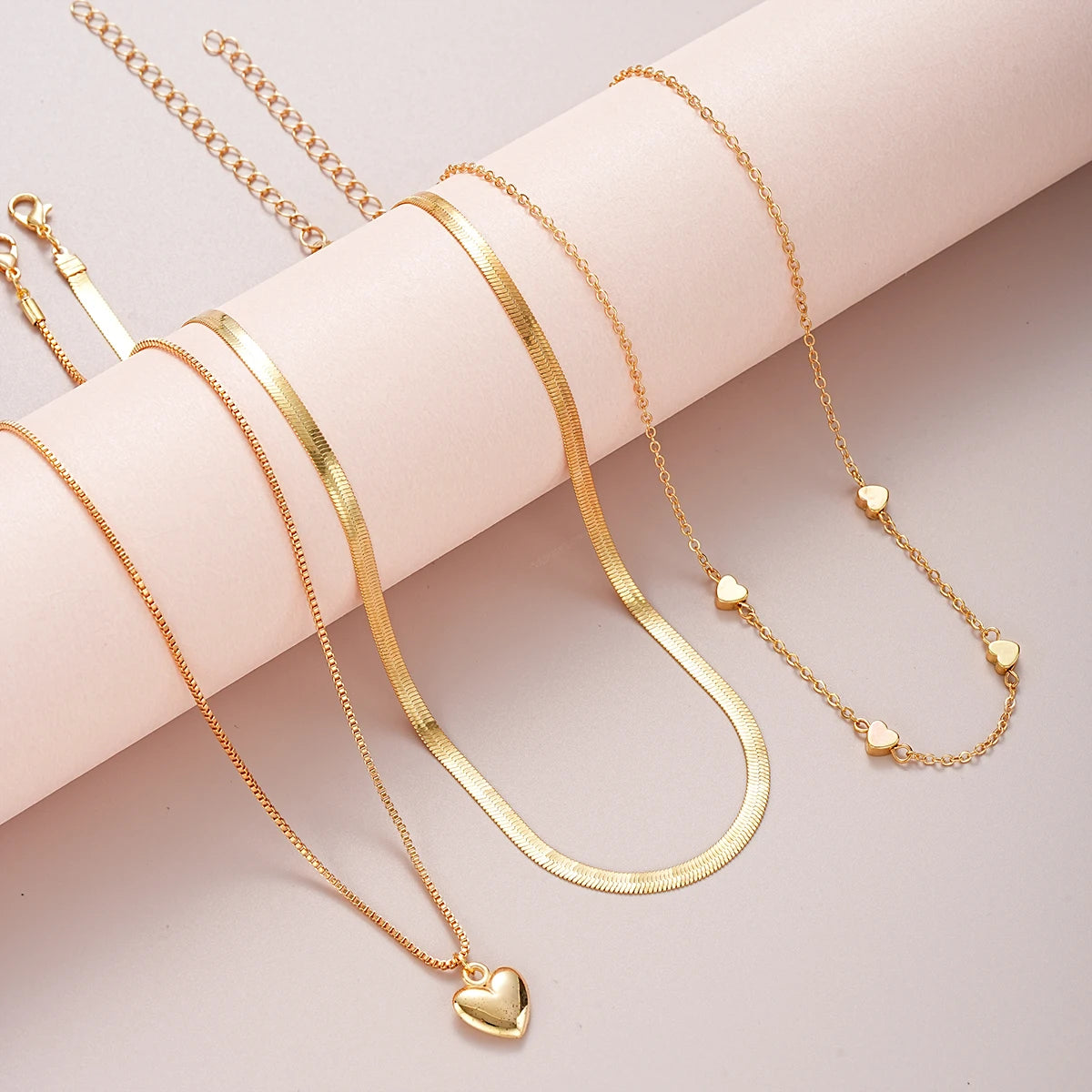 54 Pcs/Set Vintage Elegant Pearl Earrings Ring Heart Pendant Necklace Bracelet For Women Boho Daily Wear Jewelry Set Gifts 2024