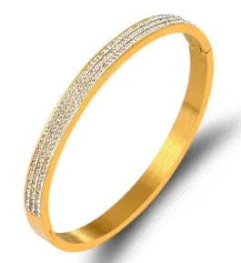 Stainless Steel Feather Shape Bangle Bracelets Jewelry