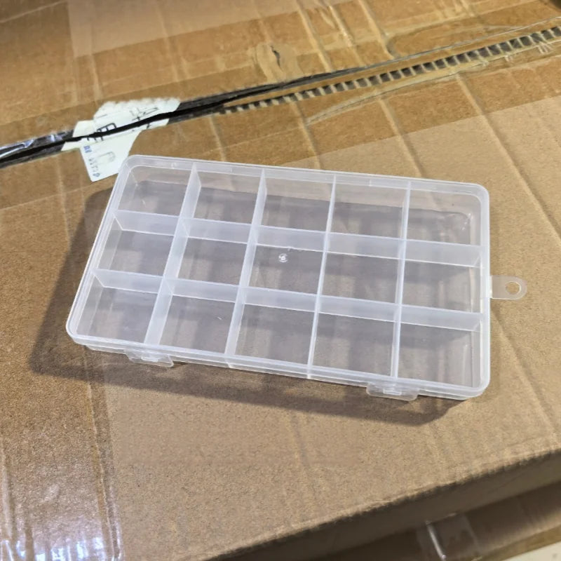 Transparent Clear Plastic Empty Jewelry Storage Organizer Container Display Case For Earrings Loose Beads Craft Supplies