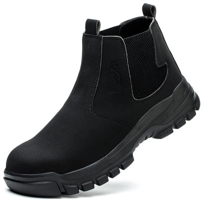 Water Proof Safety Work Shoes For Men Steel Head Leather Boots Male Footwear Indestructible Construction Work Shoes Brown