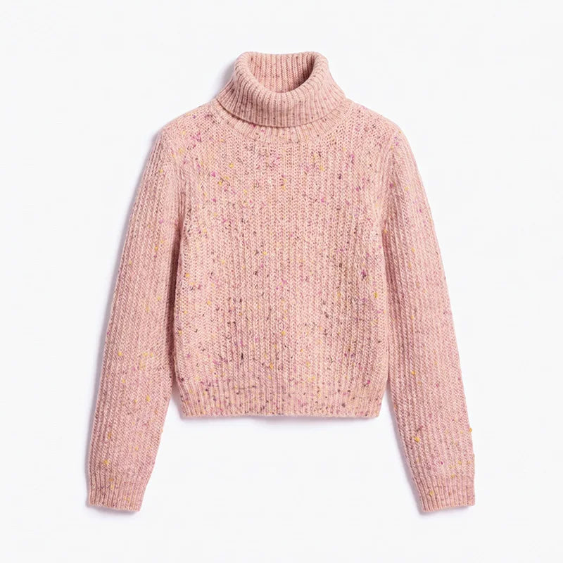 Knitted Cardigan For Women Single Breasted Elastic Hem Pocket O-Neck Women's Sweater Long Sleeve Short Blouse Chic Cardigan Lady