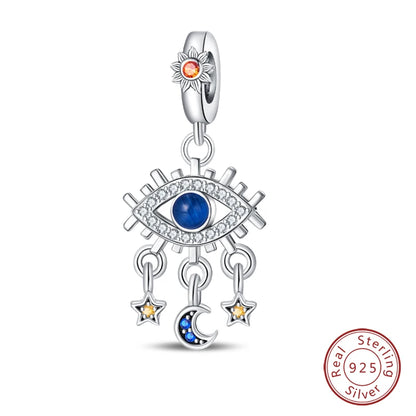 NEW 925 Sterling Silver Fashion Tarot Pendants Mysterious Spirit Snake Skull Rose Charms Beads Fit Qikaola Bracelets DIY Jewelry