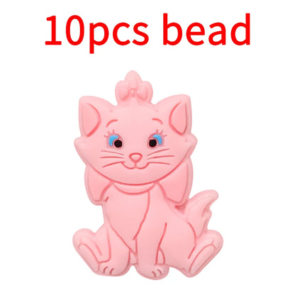10pcs Silicone Cartoon Bead Baby Pacifier Bead Pacifier Chain Accessories Ornaments