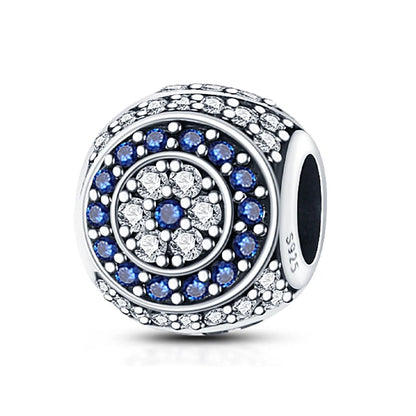 100% Real 925 Silver Classic Devil's Eye Charms Beads For Women Fit Original Qikaola Bracelets Fine DIY Jewelry Making