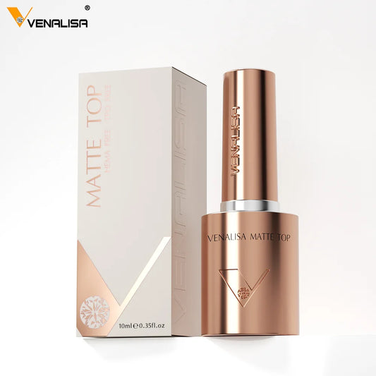 Venalisa 10ml Nail Gel Hema/TPO Free Base Ultra Glossy Diamond Tempered Long Wear Top Coat Velvet Matt Top Semi Permanent Gel