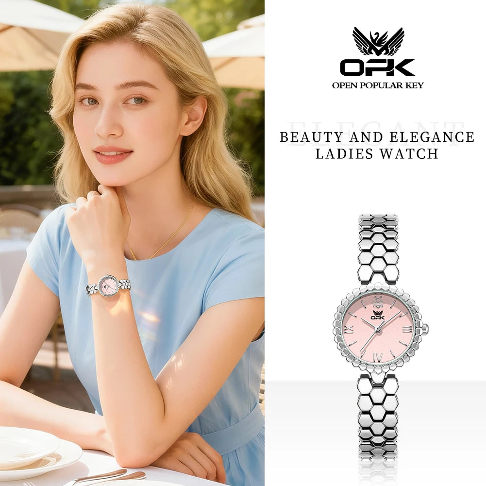 OPK 6079 Women's Watches Ladies Fashion Casual Wristwatch Elegant Bracelet Waterproof Quartz Movement Gift Watch for Women 2026