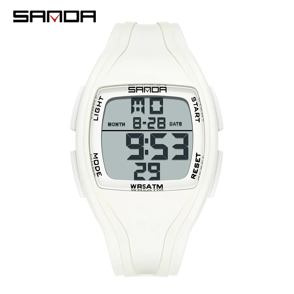 SANDA Sport Watch for Woman Waterproof Luminous Date Ladies Electronic Watches Digital Display Women's Wrisywatches Female Reloj