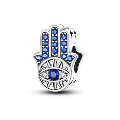 100% Real 925 Silver Classic Devil's Eye Charms Beads For Women Fit Original Qikaola Bracelets Fine DIY Jewelry Making