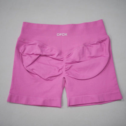 DFDK 2026 New Women Scrunch Butt Yoga Shorts High Waist Hip Lifting Push Up Squat Proof Sports Shorts Gym Workout Running Fitnes