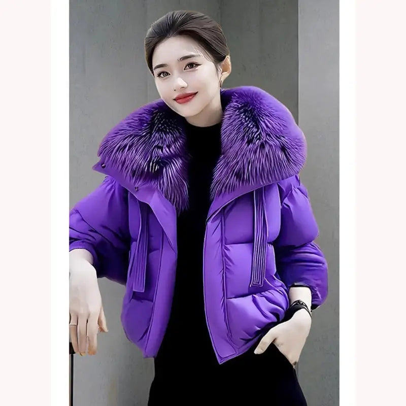 Women's Textured-Collar Padded Jacket