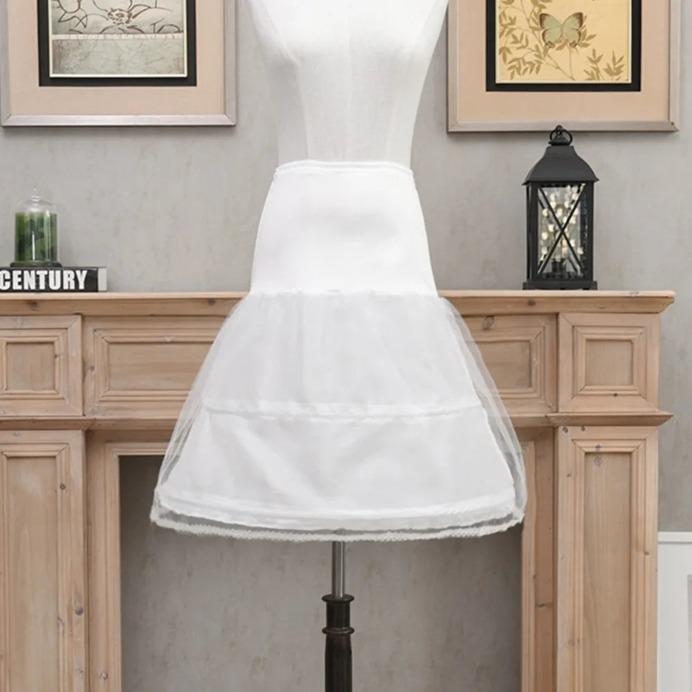 Fashion Lolita Petticoat With Hoop White Underskirt Crinoline Cosplay Breathable Wedding Petticoats Wedding Dress