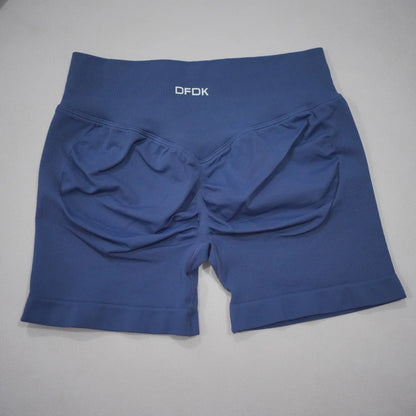 DFDK 2026 New Women Scrunch Butt Yoga Shorts High Waist Hip Lifting Push Up Squat Proof Sports Shorts Gym Workout Running Fitnes