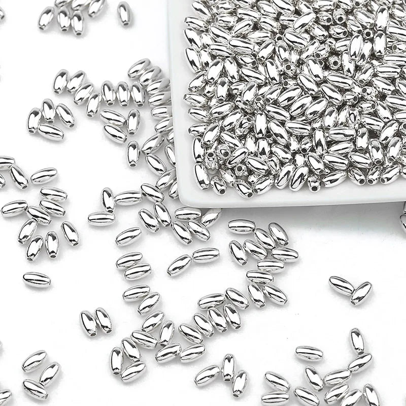 100-400pcs Gold Color Beads 4mm 6mm CCB Cube Crown Heart Pendant Star Spacer Loose Beads for Love Jewelry Making Bracelets DIY S