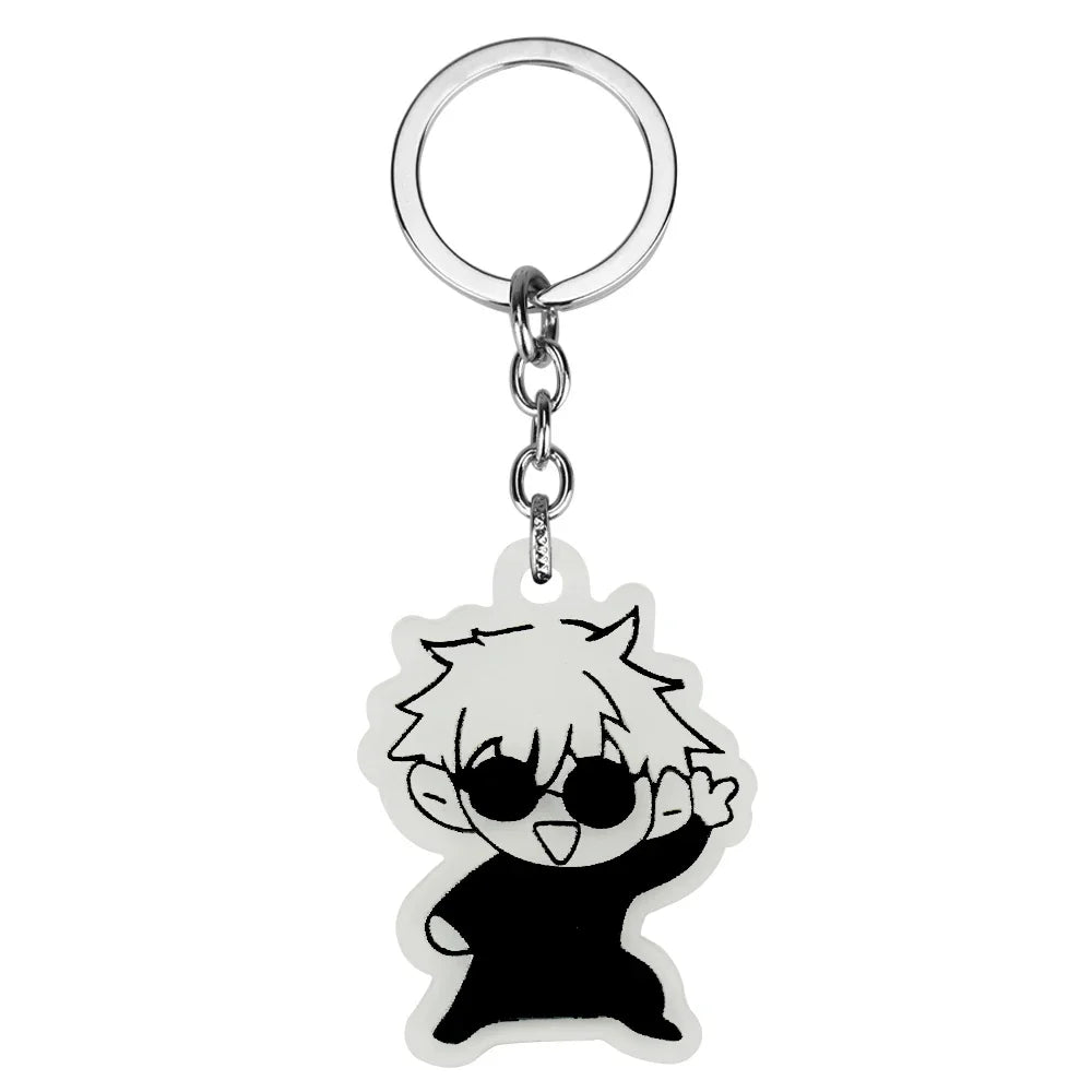 Anime Keychain Geto Suguru Satoru Gojo JJK Phone Charm Accessories Pendant Keyring Bag Jewelry Gift