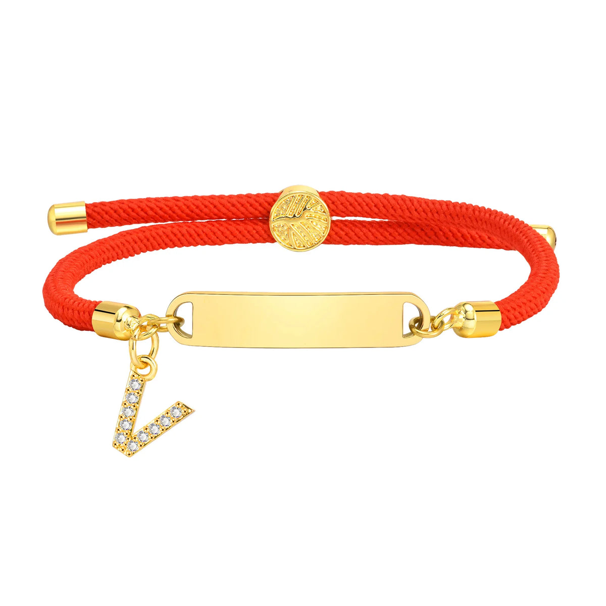 Custom Initial Letter Name Bracelet for Little Girl Boy, Personalised Birththday Gift, Red Thread Rope Bracelet Adjustable