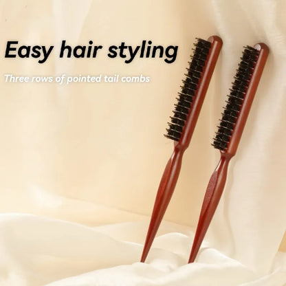 1 PCS Three Row Pointed Head Tail Comb Scalp Massage Hairstyle Design Multifunctional Tool Suitable for Different Hair Types