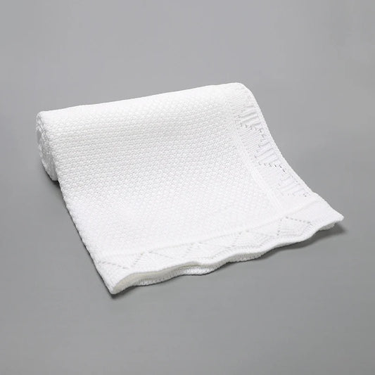 100*80cm Knitted Baby Blankets Breathable Lightweight Newborn Swaddle Receiving Quilt for Infant Boys Girls Toddler Throwing Mat