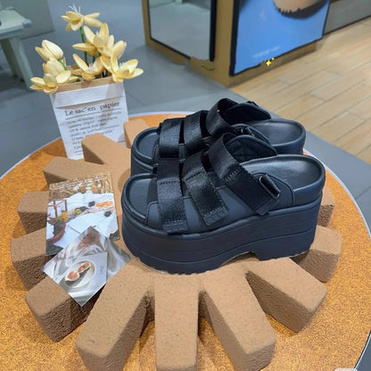Women's Hook-and-Loop Platform Sandals