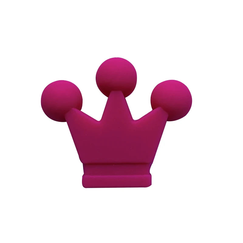 10pcs Food Grade Crown Silicone Beads Baby Teething Toys  Silicone DIY Pacifier Chain Pendant Accessories Baby Teethers