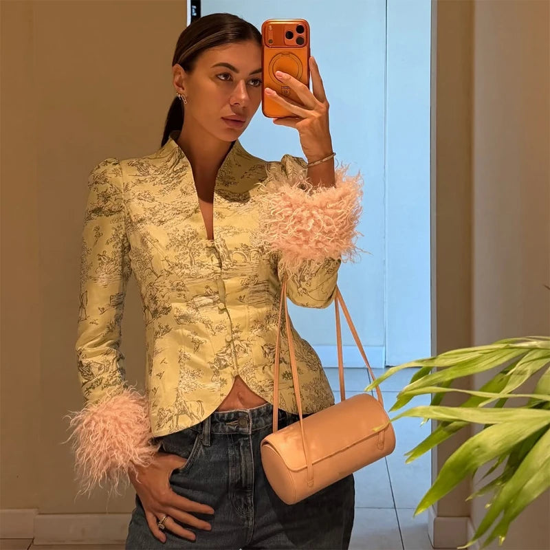 Women's Textured-Trim Jacket in Design Options