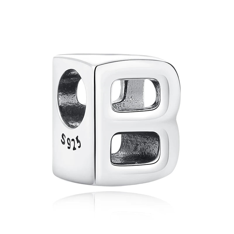 Original 925 Sterling Silver Charms Beads 12 Zodiac A-Z Letters Virgo Aries Fit Brand Bracelets Necklaces Jewelry For Women