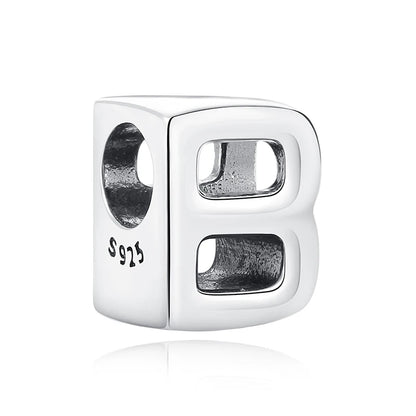 Original 925 Sterling Silver Charms Beads 12 Zodiac A-Z Letters Virgo Aries Fit Brand Bracelets Necklaces Jewelry For Women