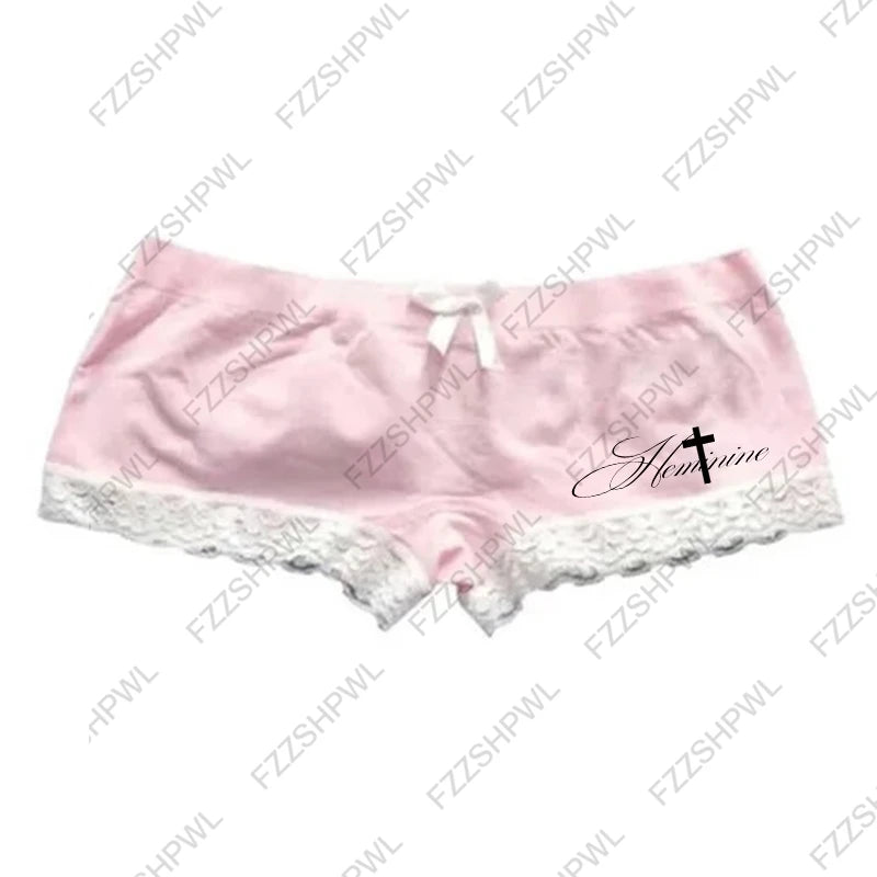 Harajuku Women's Shorts Gothic Geometric Print Striped Aesthetic Y2K Emo Girls high street Chic Casual Fashion American Shorts