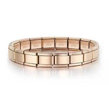 2025 Fashion Functional Elastic Bracelet Modular Bulk Italian Charms Links Fit Bracelet Stainless Steel Jewelry Wholesale