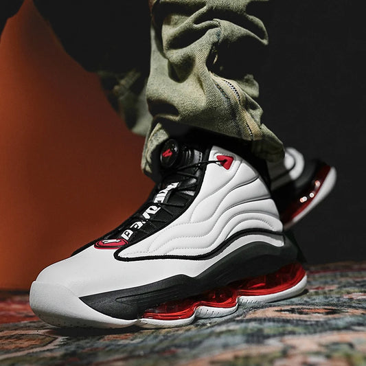 Men's Basketball Shoes Breathable Cushioning Non-Slip Wearable Runing Shoes Gym Training Athletic Basketball Sneakers for Women