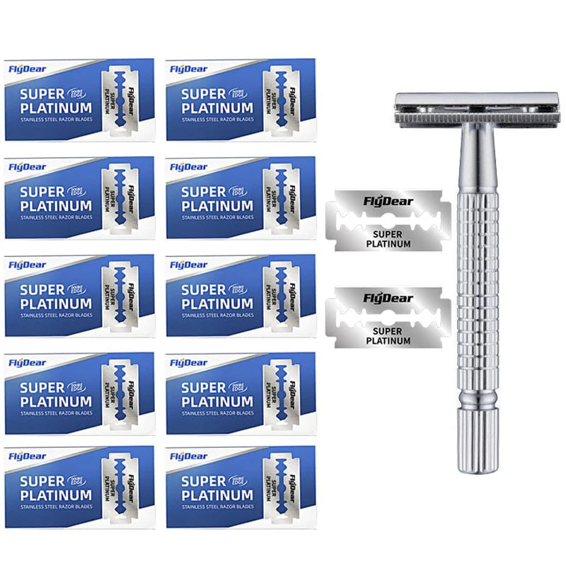 Razor Stainless Steel Double-Blade Razor Old-Fashioned Razor Manual Shaving for Men Razors for Shaving Men Razors