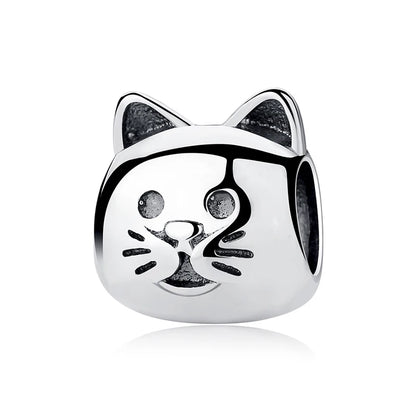 Original 925 Sterling Silver Charms Love Pets Dog Cat Paw Print Pendant Beads Fit Brand Bracelets Necklaces Women DIY Jewelry