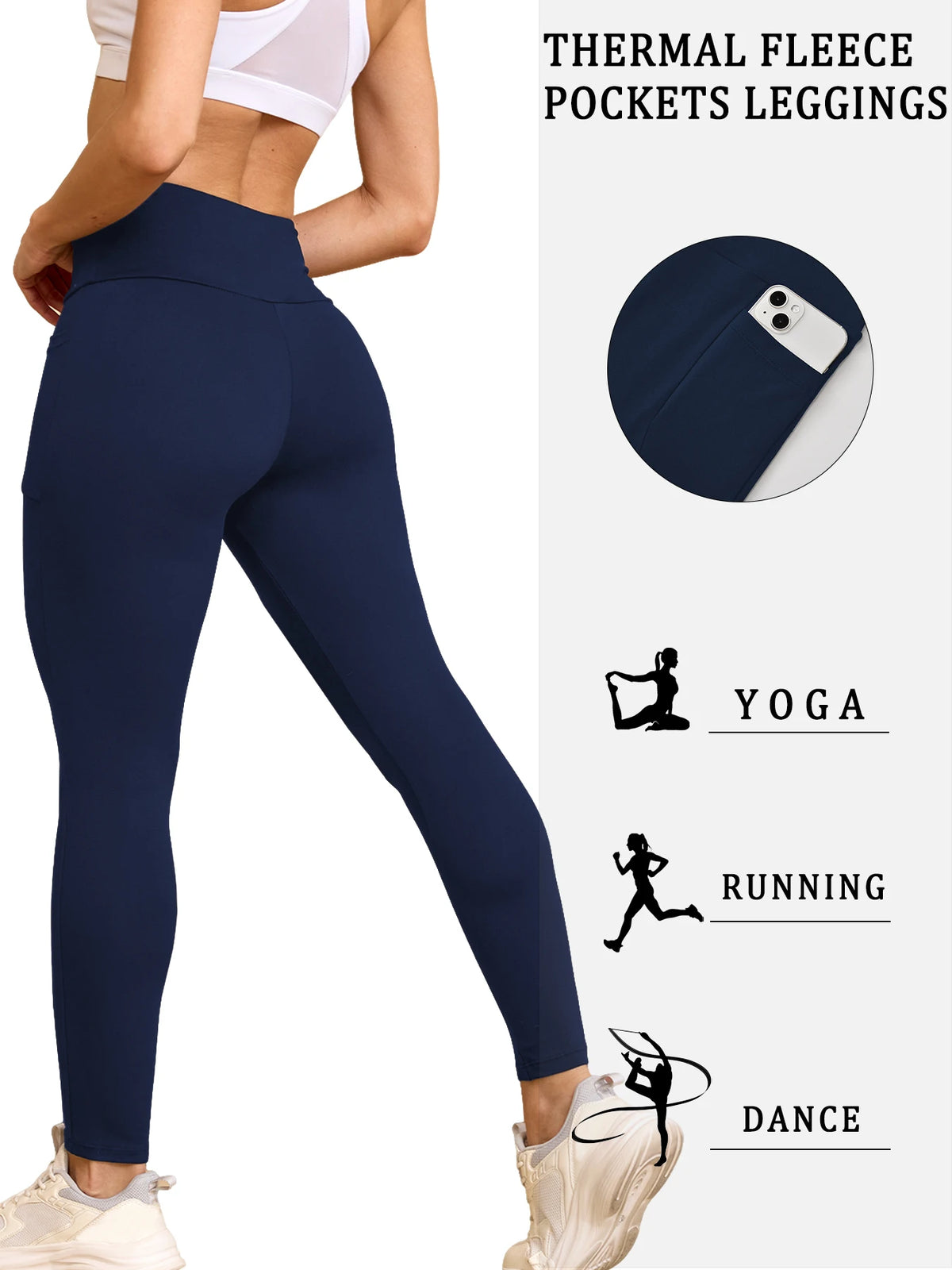 Women's High-Waisted Leggings with Pockets