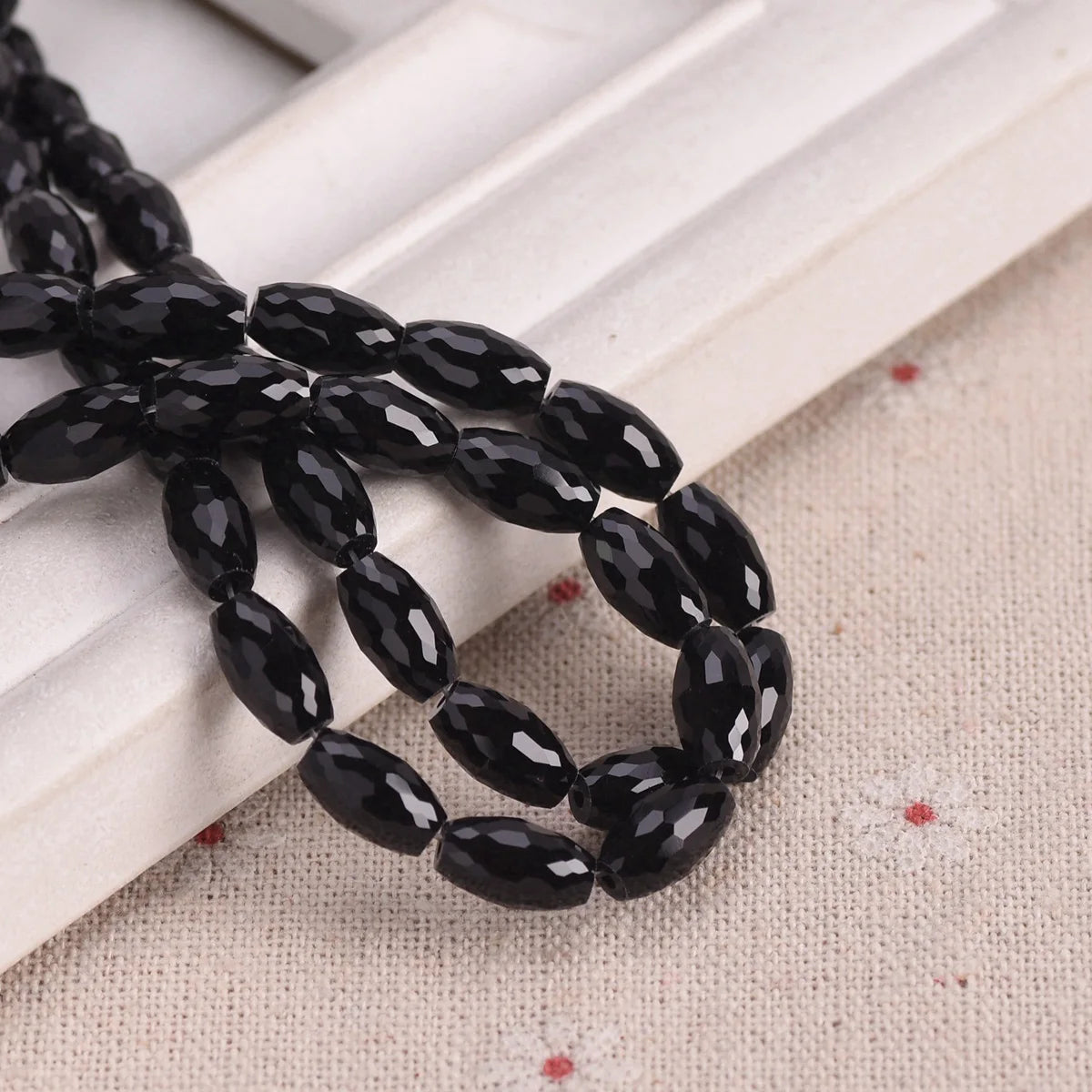 10pcs 12x8mm Oval Cylinder Faceted Cut Crystal Glass Loose Crafts Beads for Jewelry Making DIY