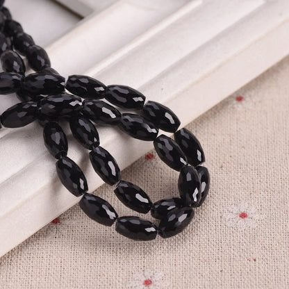 10pcs 12x8mm Oval Cylinder Faceted Cut Crystal Glass Loose Crafts Beads for Jewelry Making DIY