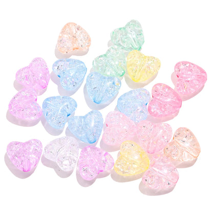 50pcs 11mm Clear Acrylic Burst Beads Candy Color Star Spacer Beads DIY Handmade Beaded For Jewelry Findings Bracelet Accessories