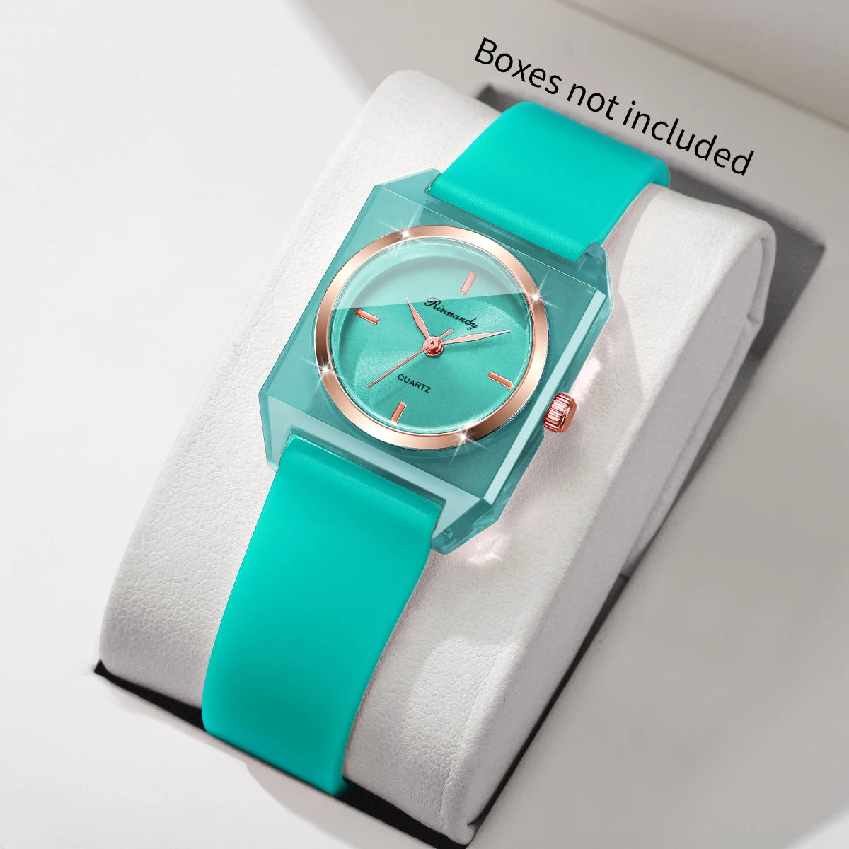 Fashion Silicone Band Women Quartz Watch Rectangle Dial Ladies Analog Wristwatches Reloj Mujer Girls Clock Gift (Without Box)