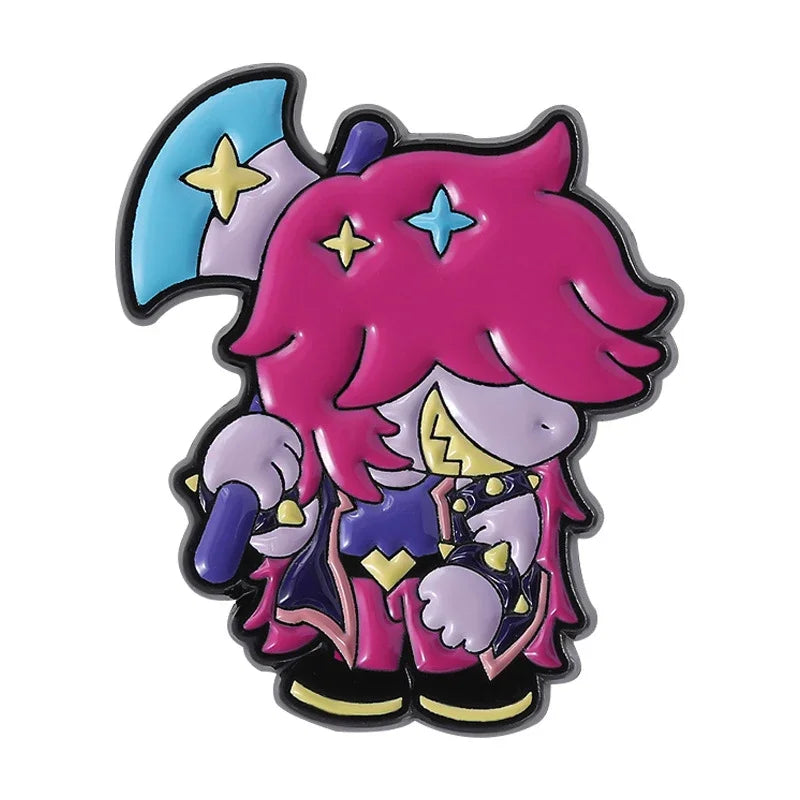 [Cute Enamel Pin]  New Fashion Deltarune Susie Kris Enamel Pins Cute Multi-Color Enamel Pin Accessories Gifts for Fans Friends