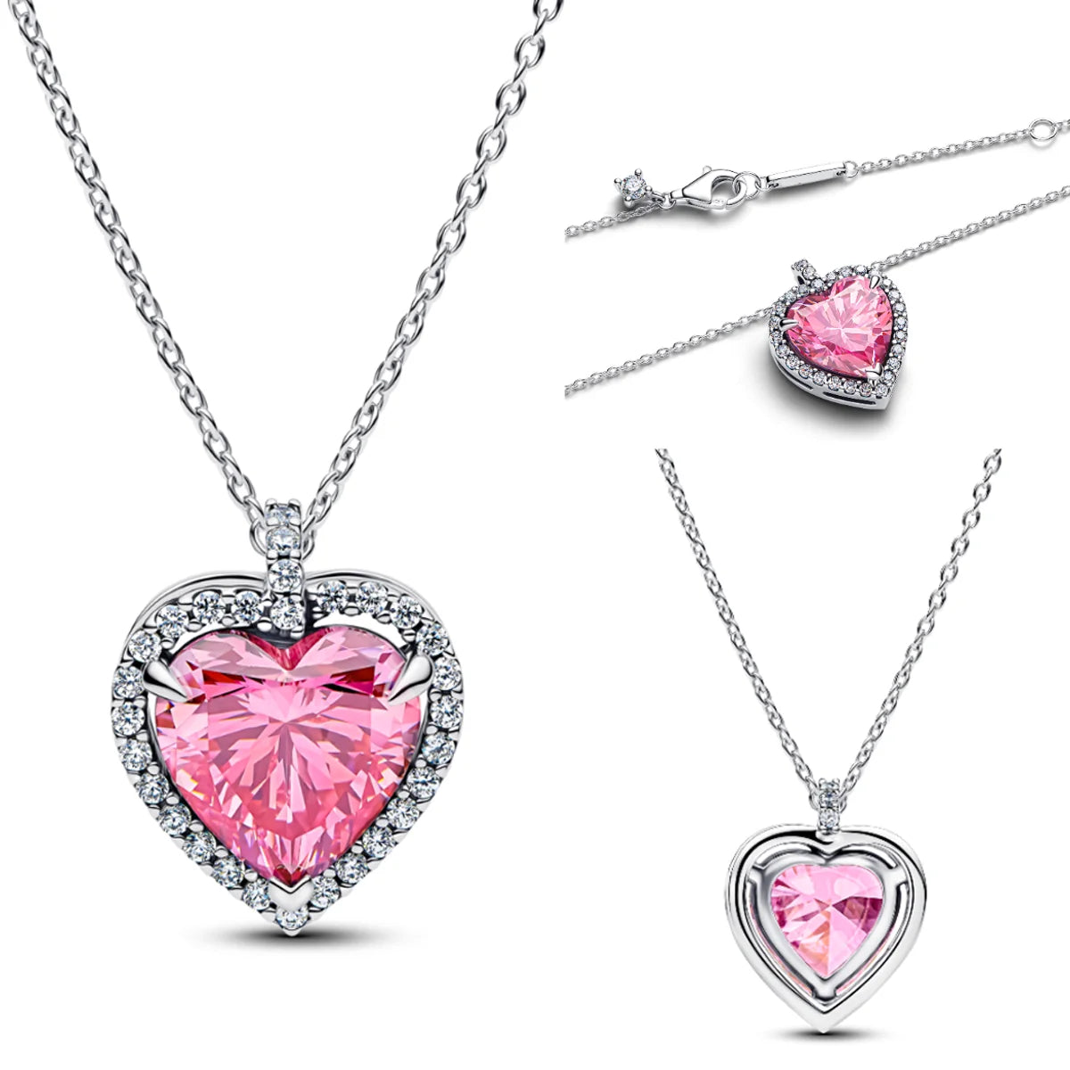 925 Sterling Silver Floral Necklaces Stud Earrings Charms Four‑Leaf Clover Sugar Skull Tiger Ghost Beads Fit Bracelet Jewelry
