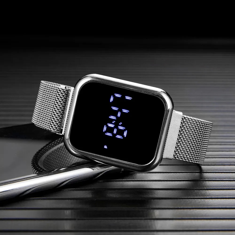 Simple Square Men's and Women's Digital Watch Fashion Touch Screen LED Watches for Woman Casual Electronic Watch Reloj Mujer