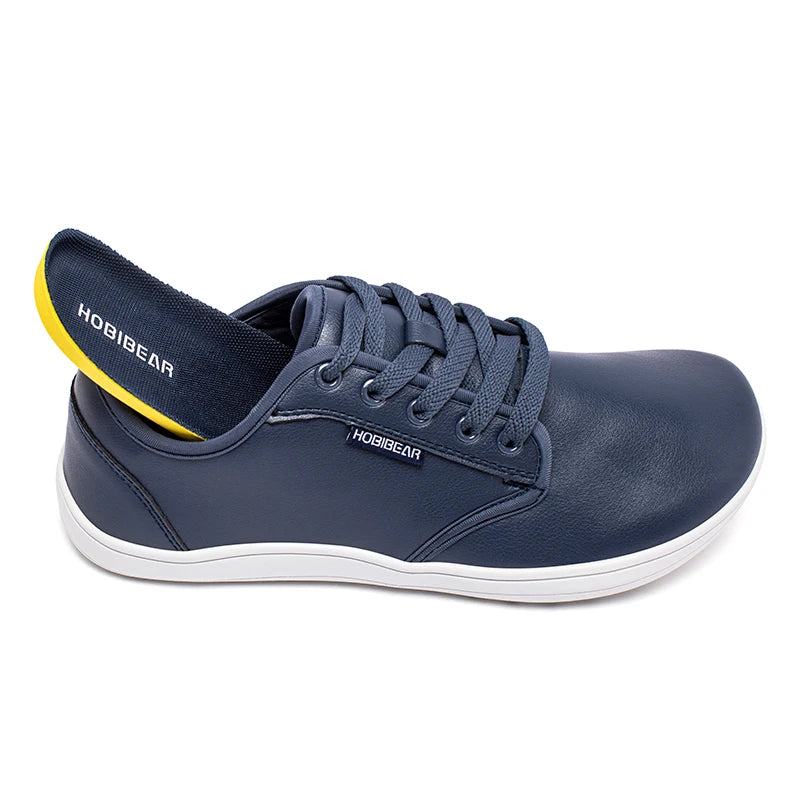 HOBIBEAR Unisex Wide Barefoot Shoes Women Men Zero Drop Minimalist Sneakers Artificial Leather Trail Walking Shoes