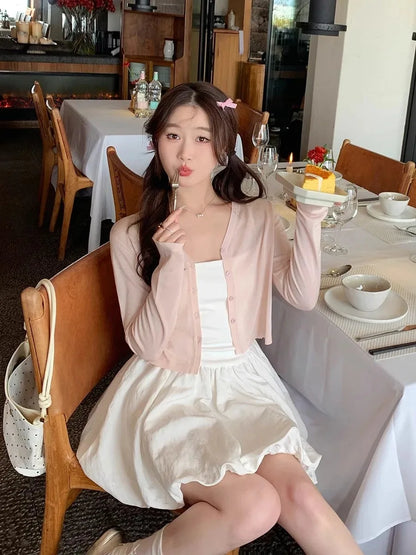 Sweaters Knitted Sweater Women Cardigans New Long Sleeve Sueters De Mujer V-Neck Black Knit Sweater Cardigan Women Tops