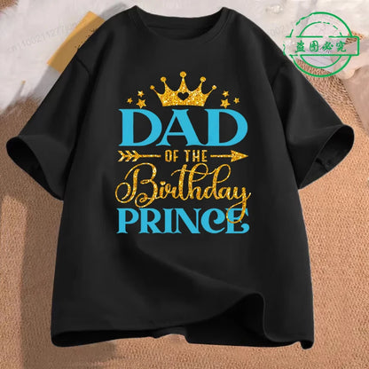 Family Matching Outfits Birthday Princess Girls Party T-Shirt Harajuku Shirts Parents Children Dad Mom T-Shirts Clothing