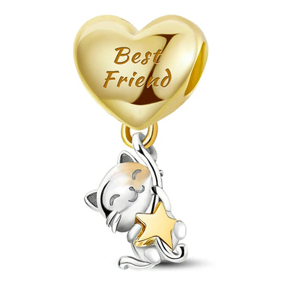 Fit 925 Original Bracelets Love Heart Flower Four Leaf Clover Turtle 925 Silver Charms Beads DIY Birthday Jewelry Gift