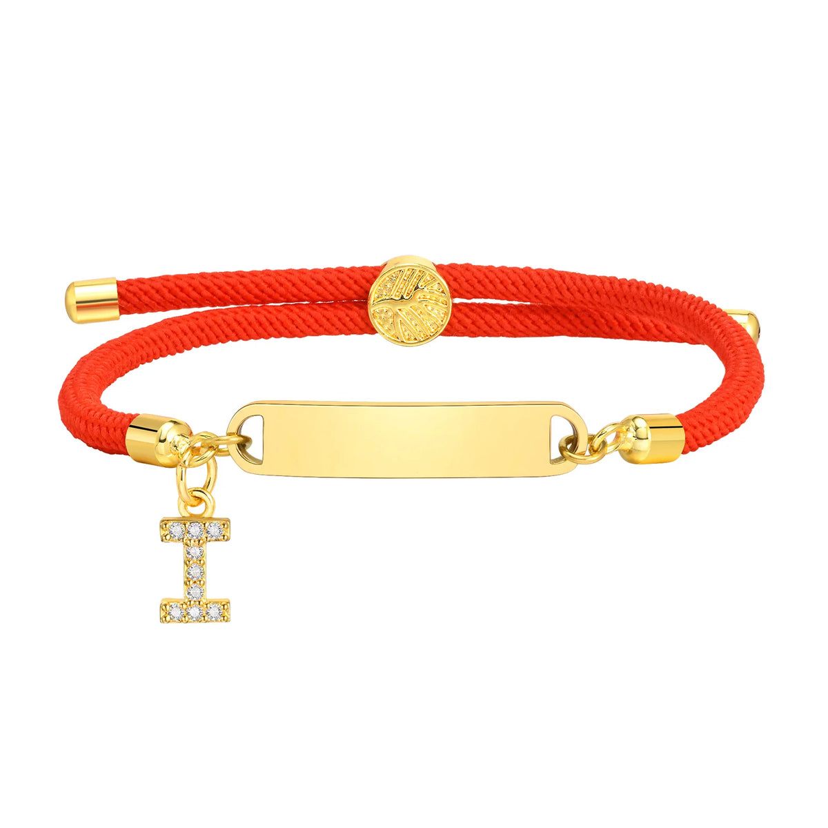 Custom Initial Letter Name Bracelet for Little Girl Boy, Personalised Birththday Gift, Red Thread Rope Bracelet Adjustable