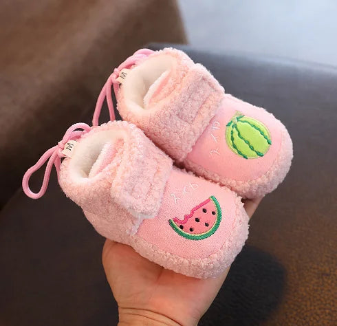 Baby Walking Shoes 0 to 1 Year Old Baby Cotton Shoes Soft Soled Velcro Warm with Thick Winter Snow Boots Calzados Para Bebe