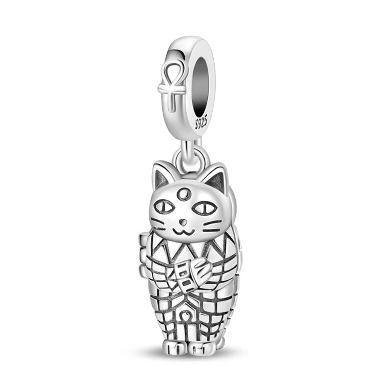 100% Real 925 Silver Classic Devil's Eye Charms Beads For Women Fit Original Qikaola Bracelets Fine DIY Jewelry Making